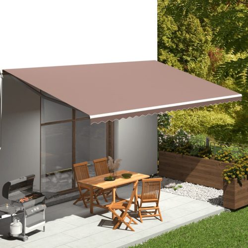 Tessuto Di Ricambio Per Tenda Da Sole Marrone 6×3 M