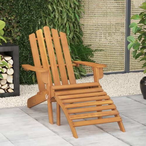 Sedia Da Giardino Adirondack Con Poggiapiedi Massello Di Acacia