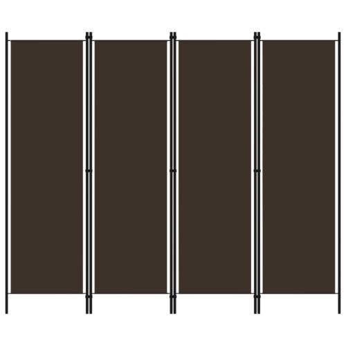 Paravento A 4 Pannelli Marrone 200×180 cm