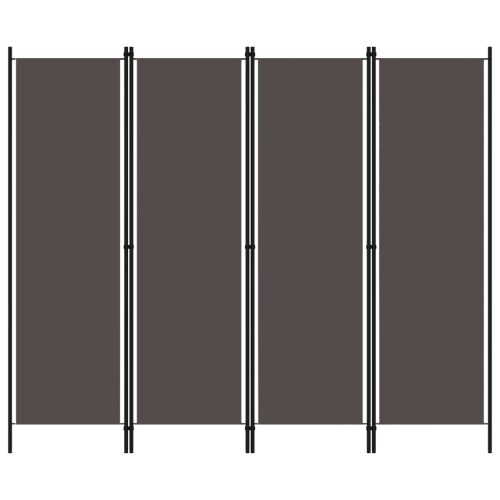 Paravento A 4 Pannelli Antracite 200×180 cm