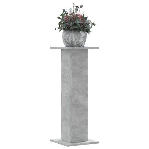 Supporti Per Piante 2 Pz Grigio Cemento 30x30x80 Cm Truciolato