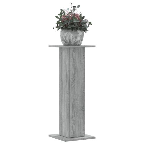 Supporti Per Piante 2 Pz Grigio Sonoma 30x30x80cm In Truciolato