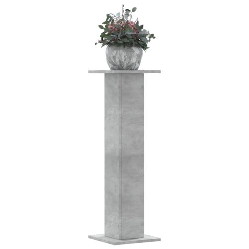 Supporti Per Piante 2 Pz Grigio Cemento 30x30x95 Cm Truciolato