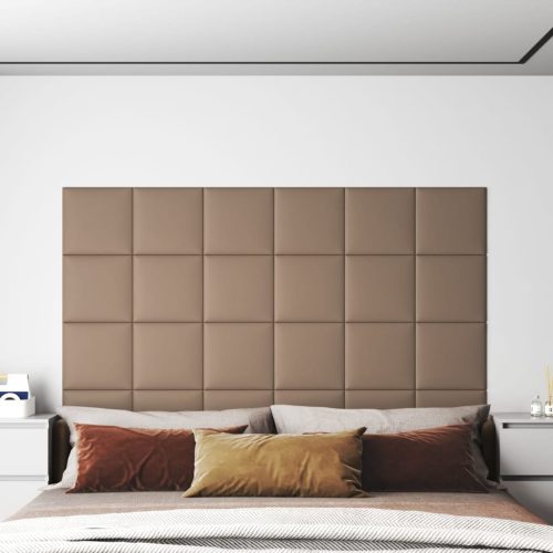 Pannelli Murali 12 Pz Cappuccino 30×30 Cm Similpelle 1,08 m²