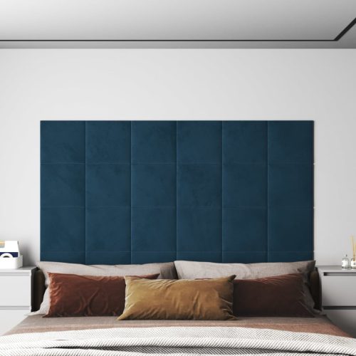 Pannelli Murali 12 Pz Blu 30×30 Cm Velluto 1,08 m²