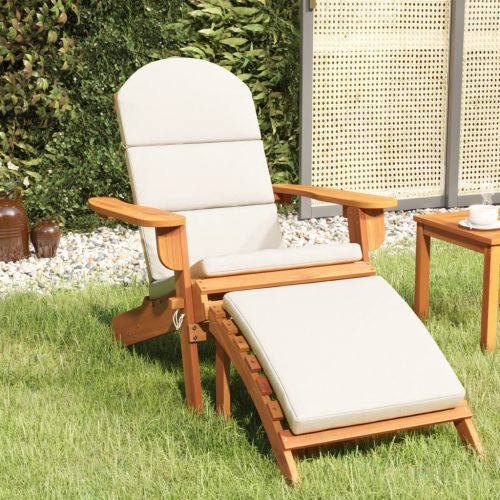 Sedia Adirondack Giardino Con Poggiapiedi Legno Massello Acacia