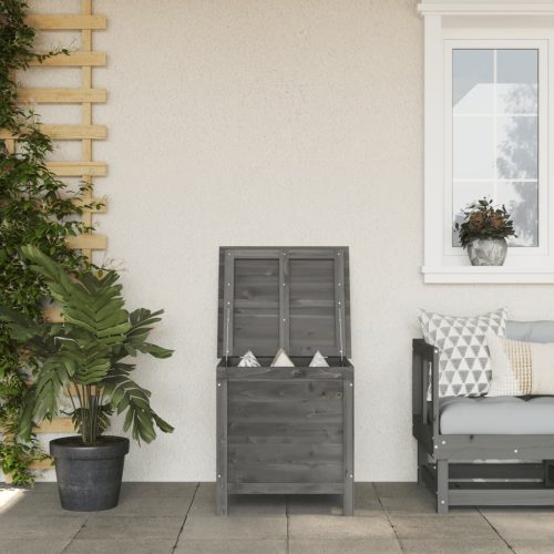 Contenitore Da Giardino Antracite 50x49x56,5 Cm Massello Abete