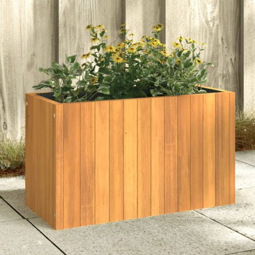 Fioriera Da Giardino 59×27,5×35 Cm In Legno Massello Di Acacia