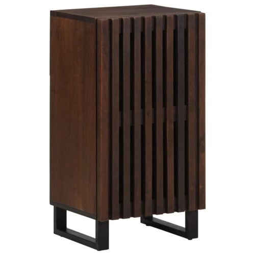 Credenza Marrone 40x34x75 Cm In Legno Massello Di Mango