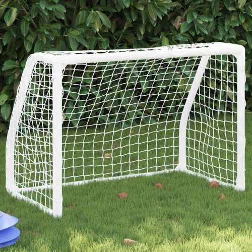 Porte Calcio Bambini 2pz Con Pallone Bianco 64x35x48 Cm Metallo