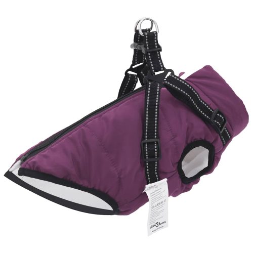 Cappotto Cani Imbracatura Impermeabile Riflettente Viola L24