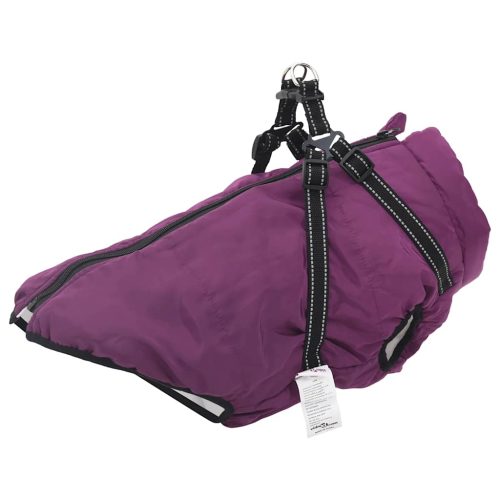 Cappotto Cani Imbracatura Impermeabile Riflettente Viola L44