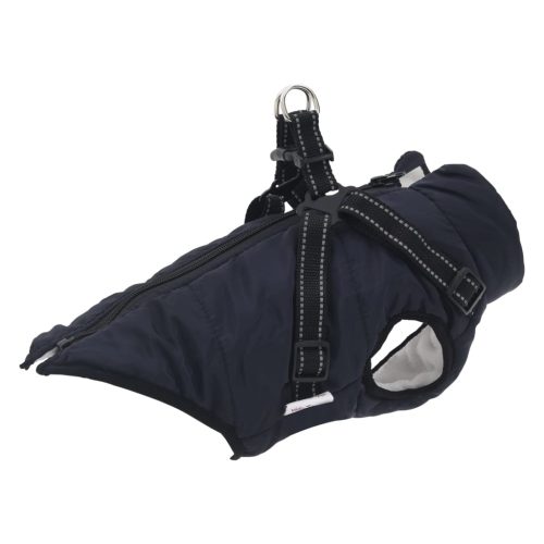 Cappotto Cani Imbracatura Impermeabile Riflettente Blu Navy L24