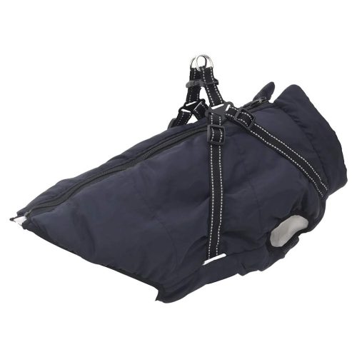 Cappotto Cani Imbracatura Impermeabile Riflettente Blu Navy L48