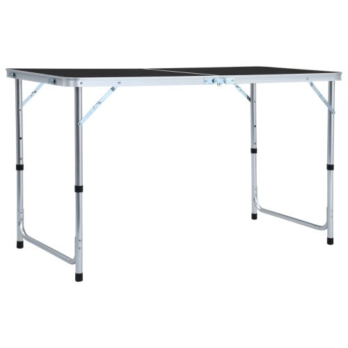 Tavolo Da Campeggio Pieghevole In Alluminio Grigio 120×60 cm