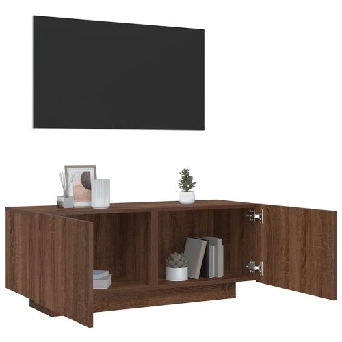 Mobile Tv Rovere Marrone 100x35x40 Cm In Legno Multistrato