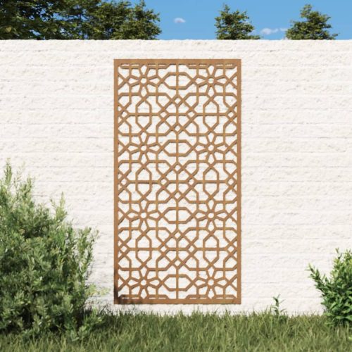 Decorazione Muro Da Giardino 105×55 Cm Moresco Acciaio Corten