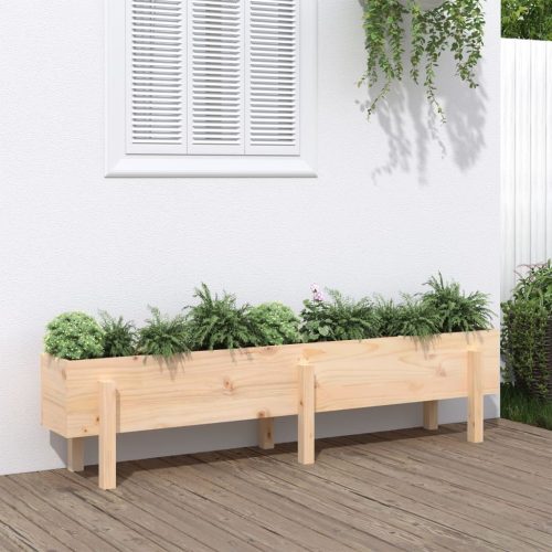 Fioriera Rialzata Da Giardino 160x30x38 Cm Legno Massello Pino