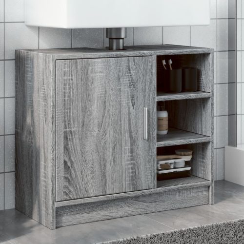 Mobile Lavabo Grigio Sonoma 63x29x55 Cm In Legno Multistrato