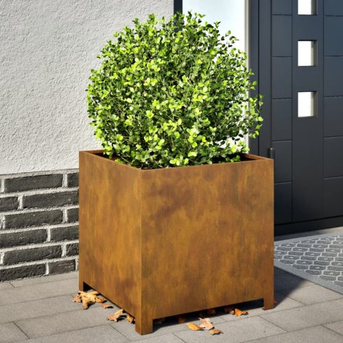 Fioriera Da Giardino 50x50x50 Cm In Acciaio Corten