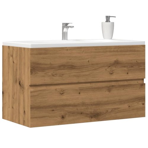 Mobile Lavabo Rovere Artigianale 90×38,5×45 Cm In Truciolato