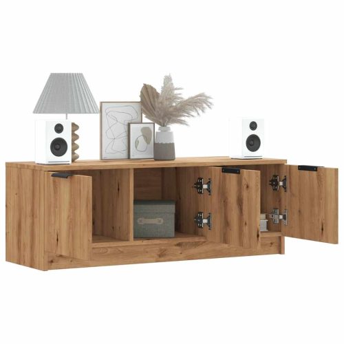 Mobile Tv Marrone Artigianale 102x35x36,5 Cm Legno Multistrato